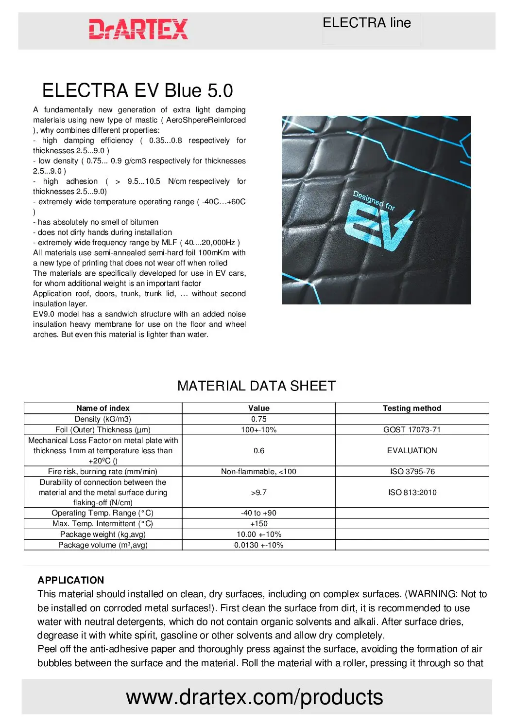 DrArtex EV Blue 5,0 - Monikerrosmatto sähköautoille - Image 2