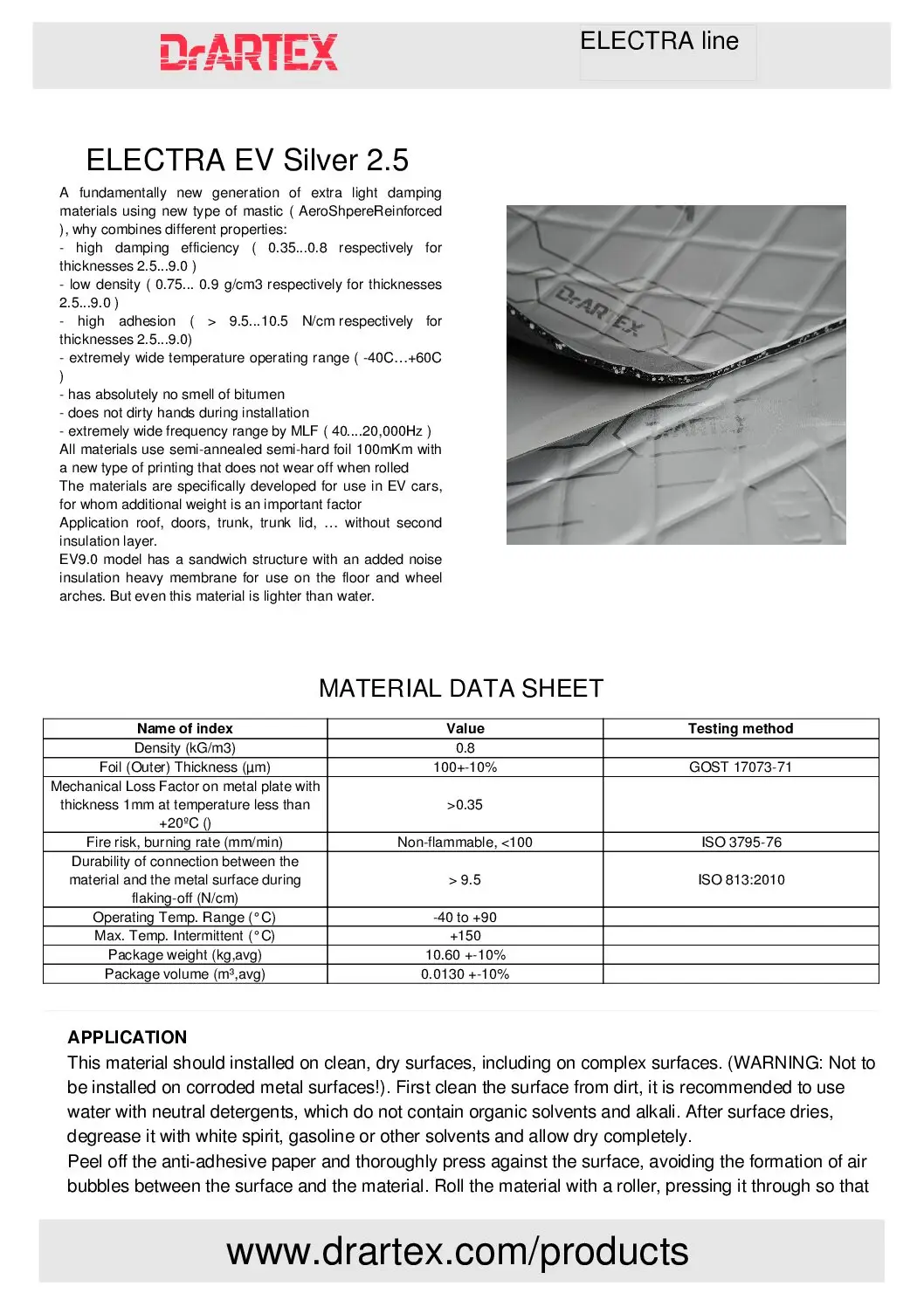 DrArtex EV Silver 2,5 - Monikerrosmatto sähköautoille - Image 2